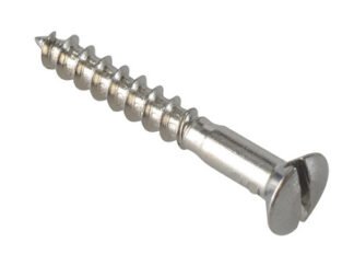 Forgefix Multi-Purpose Screw SL Raised Head Chrome Plated 3.5 x 25mm ForgePack 40 (5028485185505) FOR185505