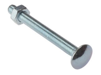 Forgefix Carriage Bolt & Nut ZP M10 x 300mm Bag 10 (5028485031185) FORCB10300M