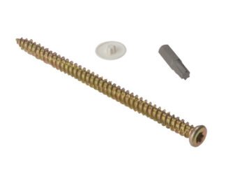 Forgefix Concrete Frame Screw TORX® Compatible High-Low Thread ZYP 7.5 x 62mm Bag 10 (5028485064329) FORCFS62G