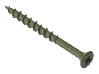 Forgefix Decking Screw Pozi Compatible ST Green Anti-Corrosion 4.5 x 50mm Box 200 (5028485987154) FORDS4550