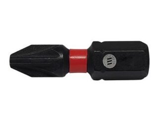 Forgefix ForgeFast Pozidriv Compatible Impact Bit PZ4 x 25mm (Card 2) (5028485218449) FORFFPZ425
