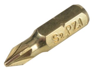 Forgefix Pozidriv Compatible Bits PZ2 x 25mm (Pack 10) (5028485155553) FORFM10PZ2