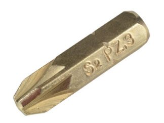 Forgefix Pozidriv Compatible Bits PZ3 x 25mm (Pack 10) (5028485155560) FORFM10PZ3