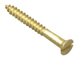 Forgefix Wood Screw Slotted CSK Brass 1.1/4in x 6 Forge Pack 15 (5028485166283) FORFPC1146B