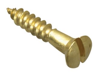 Forgefix Wood Screw Slotted CSK Brass 3/4in x 6 Forge Pack 25 (5028485166252) FORFPC346B