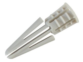Forgefix Nylon Plasterboard Plugs 4mm ForgePack 10 (5028485177432) FORFPCFN10