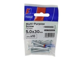 Forgefix Multi-Purpose Pozi Screw CSK ST ZP 5.0 x 30mm ForgePack 10 (5028485259534) FORFPMS530Z