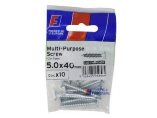 Forgefix Multi-Purpose Pozi Screw CSK ST ZP 5.0 x 40mm ForgePack 10 (5028485259565) FORFPMS540Z