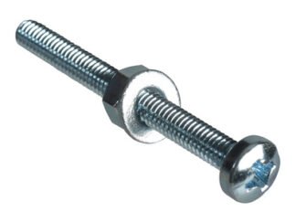 Forgefix Machine Screw Pozi Compatible Pan Head ZP M4 x 40mm Forge Pack 10 (5028485166948) FORFPMSPH440