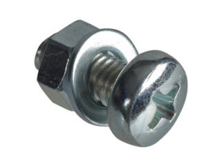 Forgefix Machine Screw Pozi Compatible Pan Head ZP M5 x 12mm Forge Pack 14 (5028485166955) FORFPMSPH512