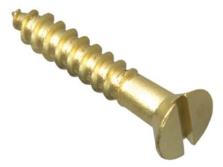 Forgefix Wood Screw Slotted Raised Head Solid Brass 1in x 8 ForgePack 16 (5028485166498) FORFPRA18B