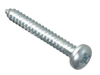 Forgefix Self-Tapping Screw Pozi Compatible Pan Head ZP 1.1/2in x 10 ForgePack 10 (5028485166870) FORFPS11210Z