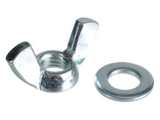 Forgefix Wing Nut & Washers ZP M10 Forge Pack 6 (5028485167822) FORFPWING10