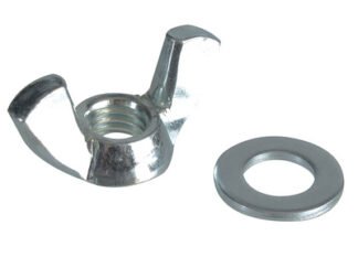 Forgefix Wing Nut & Washers ZP M8 Forge Pack 8 (5028485167815) FORFPWING8