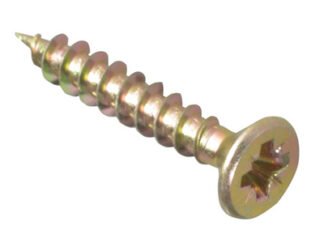 Forgefix Multi-Purpose Pozi Compatible Screw CSK ST ZYP 4.0 x 25mm Box 200 (5028485992370) FORMPS425Y