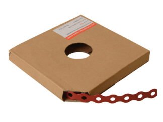 Forgefix Red Plastic Coated Pre-Galvanised Band 17mm x 0.8 x 10m Box 1 (5028485035862) FORPCBR17
