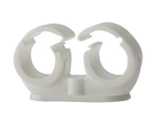 Forgefix Pipe Clip Double Cliplock 28mm Box 50 (5028485020806) FORPCDC28