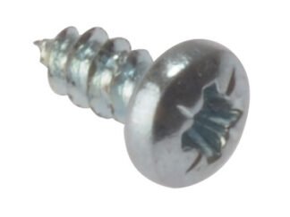 Forgefix Self-Tapping Screw Pozi Compatible Pan Head ZP 1/2in x 4 Box 200 (5028485986317) FORSTP124Z