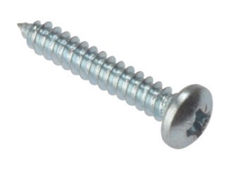 Forgefix Self-Tapping Screw Pozi Compatible Pan Head ZP 1.1/2in x 8 Box 200 (5028485363354) FORSTP1128Z