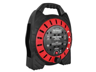 Faithfull Semi-Enclosed Cable Reel 240V 13A 4-Socket 10m (5023969316147) FPPCR10MSE