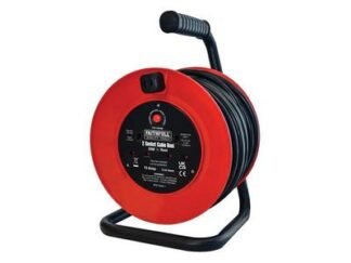 Faithfull Open Drum Cable Reel 240V 13A 2-Socket 20m (5023969313238) FPPCR20M