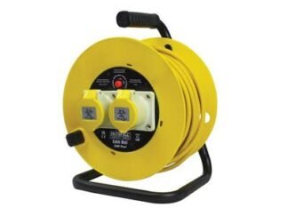 Faithfull Open Drum Cable Reel 110V 16A 2-Socket 25m (2.5mm Cable) (5023969269900) FPPCR25ML25