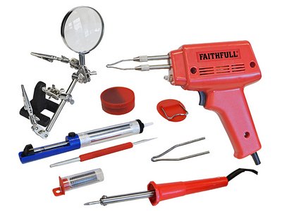 Faithfull SGKP Soldering Gun 100W & Iron Kit 30W 240V (5023969213538) FPPSGKP