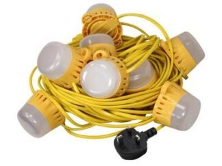 Faithfull Festoon Lights 10 LED Bulbs 240V 22m (5023969009902) FPPSLFEST22