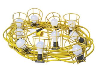 Faithfull Festoon Lights Low Energy 10 LED Bulbs 110V 22m (5023969313436) FPPSLFESTLED