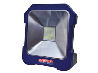 Faithfull SMD LED Task Light with Power Take Off 20W 240V (5023969311326) FPPSLTL20