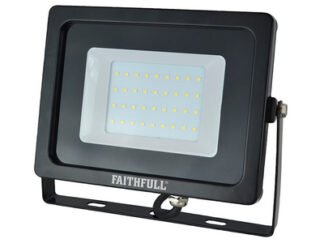 Faithfull SMD LED Wall Mounted Floodlight 30W 2400 lumen 240V (5023969315416) FPPSLWM30