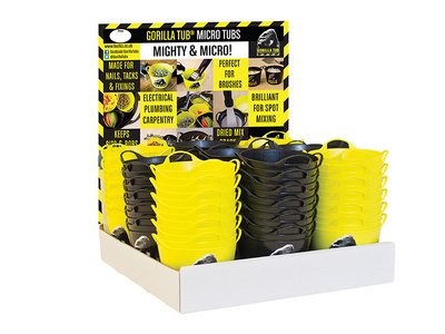 Red Gorilla Gorilla Micro Tub - Yellow/Black, Display 108 Piece (72984800733900) GORYBMTDISP