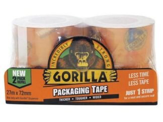Gorilla Glue Gorilla Packaging Tape Refill 72mm x 27m (Pack 2) (5704947001766) GRGPKTAPE27