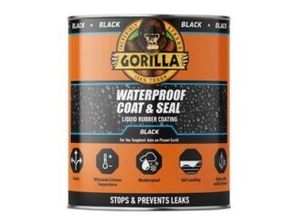Gorilla Glue Waterproof Coat & Seal Liquid Rubber Coating Black 946ml (5704947014902) GRGPSPBL946N *Restrictions - See Description*