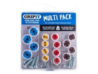 Gripit Plasterboard Fixings Multi Pack,16 Piece, Clam Pack (5060434881304) GRPMULTIPK