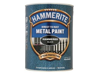 Hammerite Direct to Rust Hammered Finish Metal Paint Black 2.5 Litre (5011867201047) HMMHFBL25L