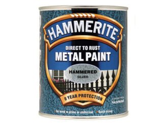 Hammerite Direct to Rust Hammered Finish Metal Paint Silver 750ml (5011867203164) HMMHFS750