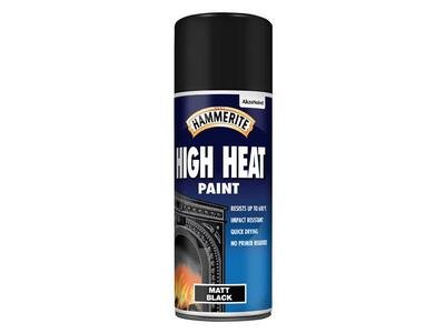 Hammerite High Heat Paint Black 400ml (5011867025209) HMMHHPBLAERO