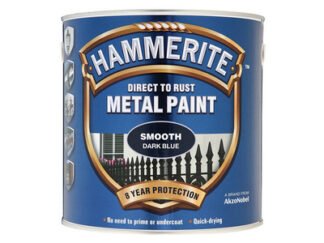 Hammerite Direct to Rust Smooth Finish Metal Paint Dark Blue 2.5 Litre (5011867010816) HMMSFDB25L