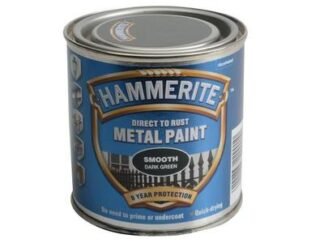Hammerite Direct to Rust Smooth Finish Metal Paint Dark Green 250ml (5011867229010) HMMSFDG250