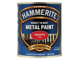 Hammerite Direct to Rust Smooth Finish Metal Paint Red 750ml (5011867009322) HMMSFR750