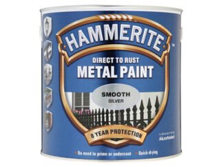Hammerite Direct to Rust Smooth Finish Metal Paint Silver 2.5 Litre (5011867000572) HMMSFS25L