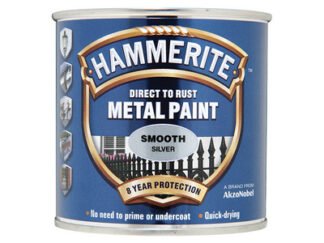 Hammerite Direct to Rust Smooth Finish Metal Paint Silver 750ml (5011867000558) HMMSFS750