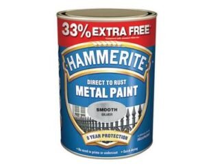 Hammerite Direct to Rust Smooth Finish Metal Paint Silver 750ml + 33% (5010212562239) HMMSFS750AV