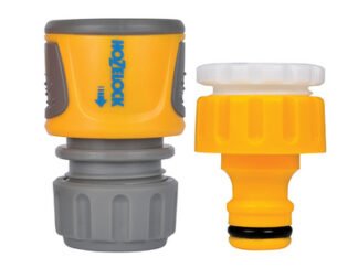 Hozelock 2071 Threaded Tap & Soft Touch Hose End Connector Set (5010646059480) HOZ2071