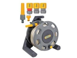 Hozelock 2412 30m Freestanding Compact Hose Reel + 25m of 12.5mm Hose (5010646033596) HOZ2412