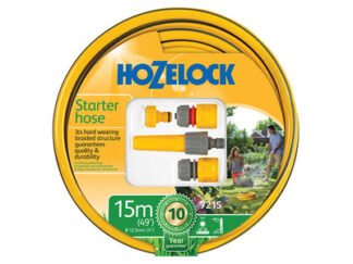 Hozelock 7215P Starter Hose Starter Set 15m 12.5mm (1/2in) Diameter (5010646053198) HOZ72159000