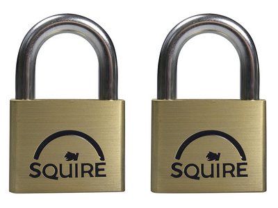 Squire LN4T Lion Brass Padlocks 5-Pin 40mm Twin Pack (2 x LN4KA) (5012245003314) HSQLN4T