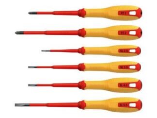 Hultafors VDE Pozidriv & Slotted Screwdriver Set, 6 Piece (7317844444659) HUL444465