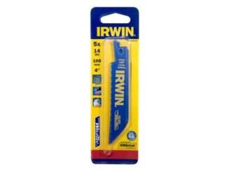 Irwin 414R Sabre Saw Blade Metal Cutting 100mm 14 TPI (Pack 5) (5706915041477) IRW10504147